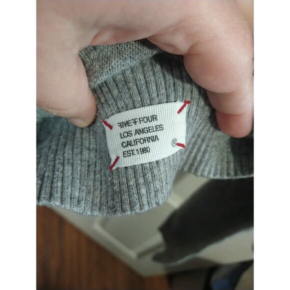 Five Four Men's L Sweater Colorblock Dark/Light Grey Pullover Long Sleeve Casual - Picture 7 of 9